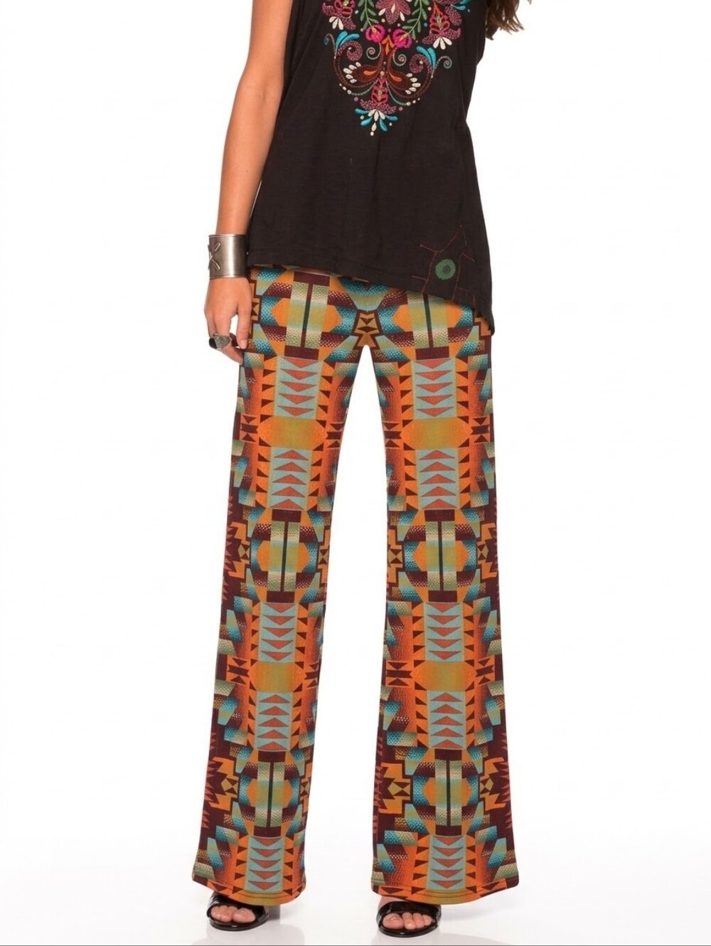 DOUBLE D RANCH Tack Room Blanket Pant Sz L Large EUC